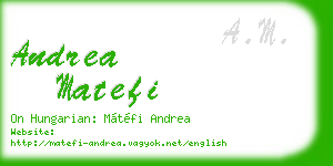 andrea matefi business card