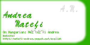 andrea matefi business card